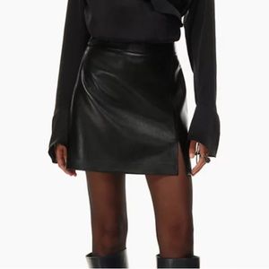 Aritzia Wilfred | Patio | VEGAN Leather Mini Skirt | 4